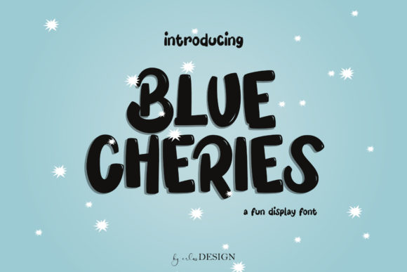 Blue Cheries: A Playful Display Font for Digital Designers