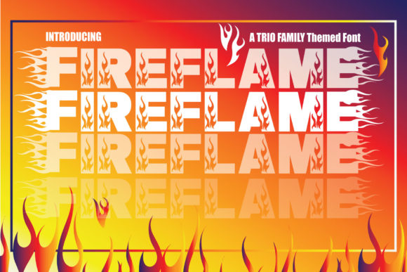 Fire Flame Trio: A Bold Display Font That Elevates Small Business Branding