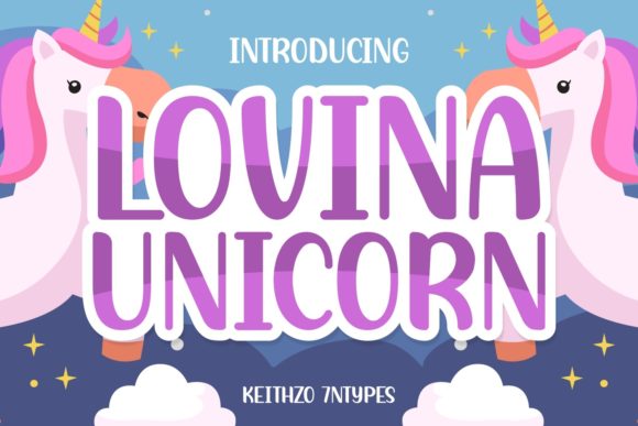 Lovina Unicorn: A Stylish Display Font for Crafters and Makers