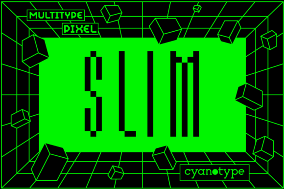 MultiType Pixel Slim: A Distinctive Display Font for Modern Branding