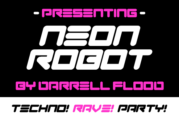 Neon Robot: A Bold Display Font for Futuristic Branding Projects