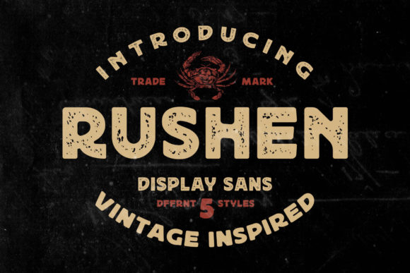 Rushen: A Bold Display Font for Modern Editorial Design
