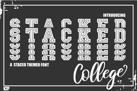 Stacked College: A Bold Display Font for Branding