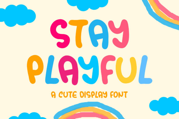 Stay Playful: A Colorful Display Font for Lively Brand Identities
