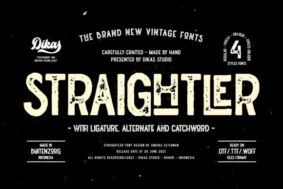 Straightler: A Bold Display Font for Impactful Branding Projects